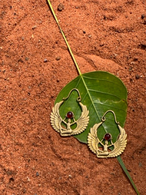 Baagh Earrings - Brass