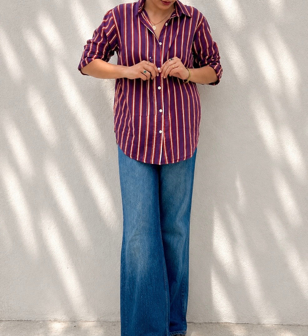 Stripes Mul Cotton Shirt