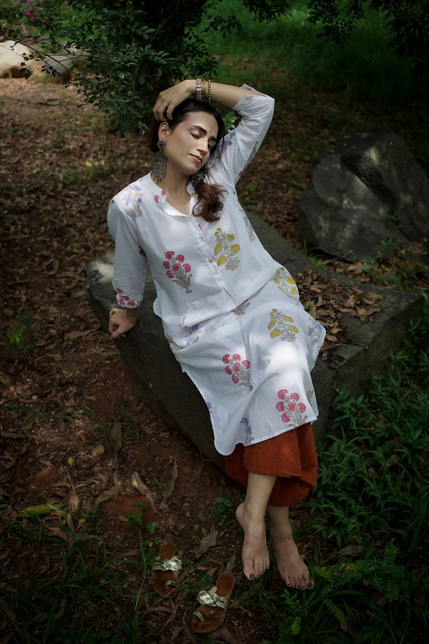 Handblock printed Kurta & Pants Set