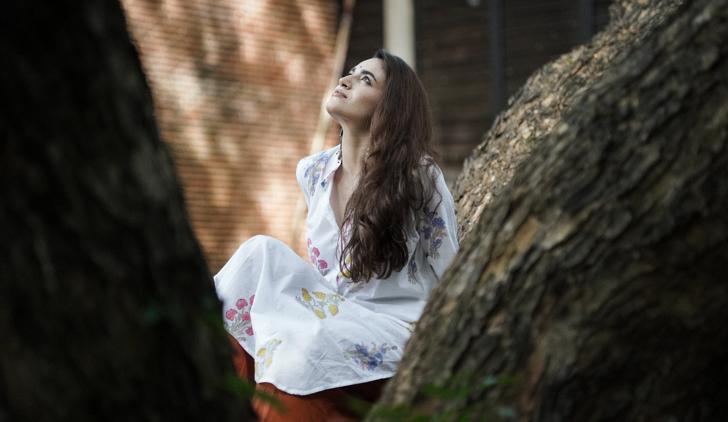 Handblock printed Kurta & Pants Set