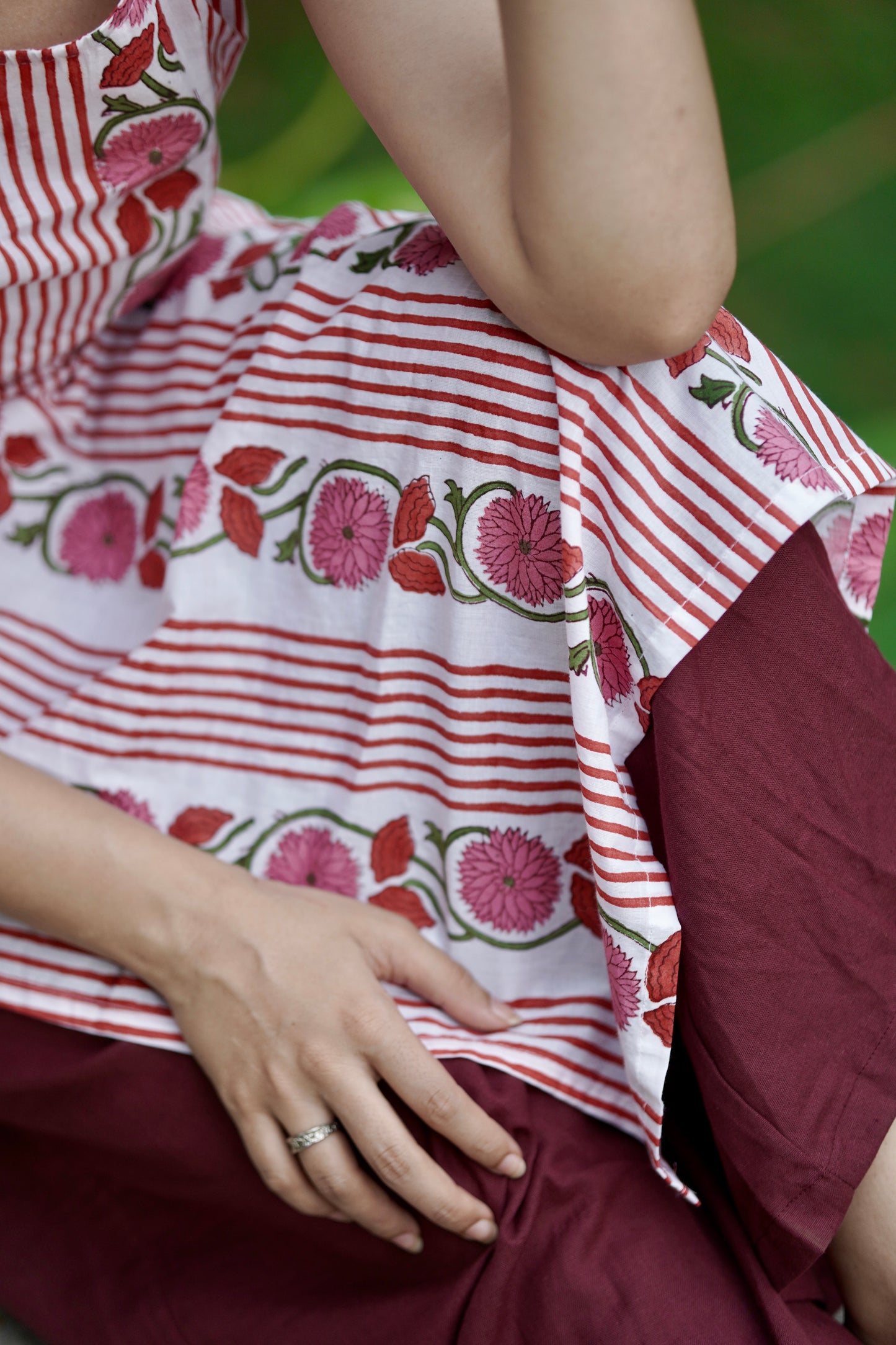 Handblock Printed Sleeveless Set