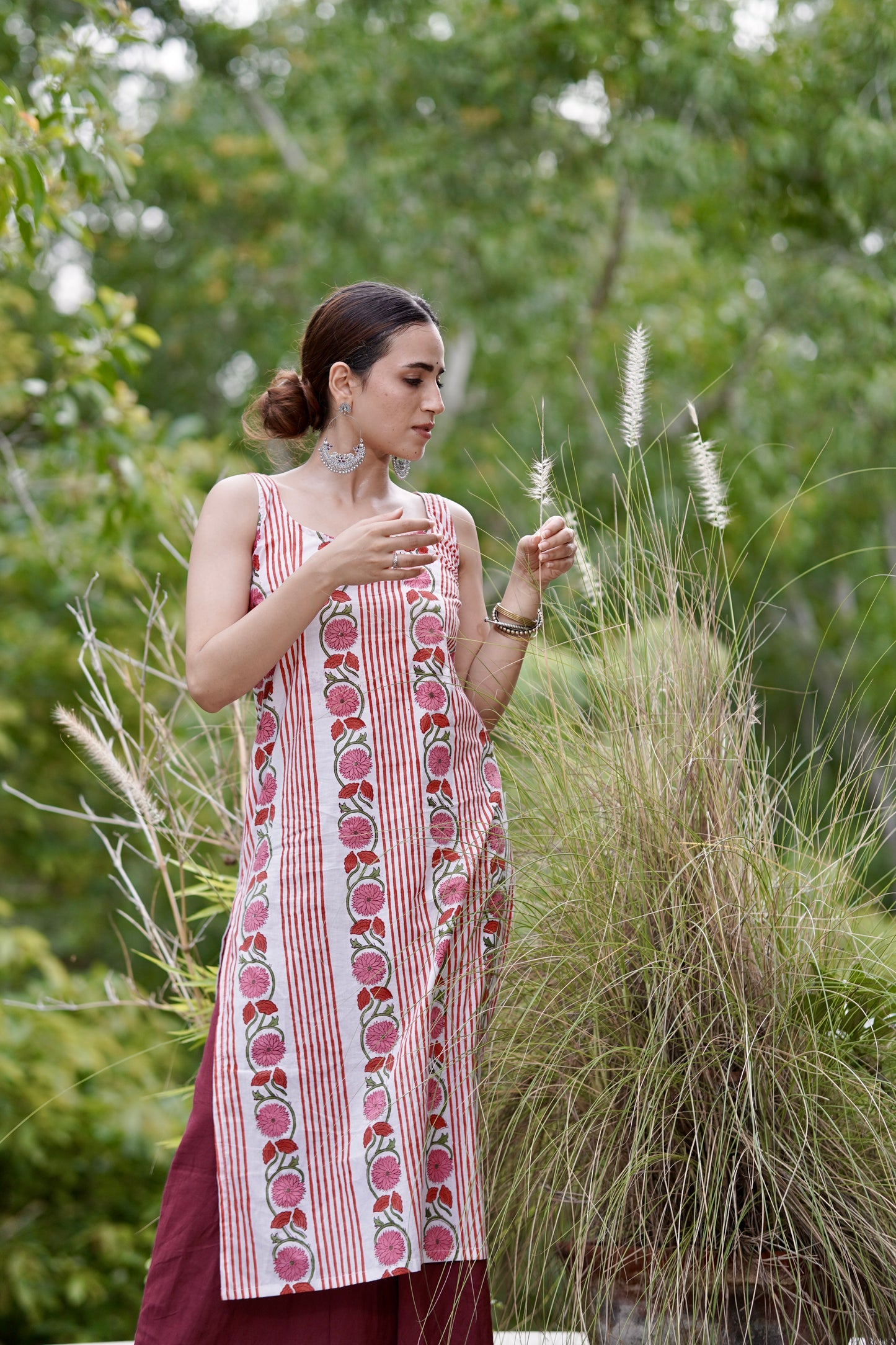 Handblock Printed Sleeveless Set