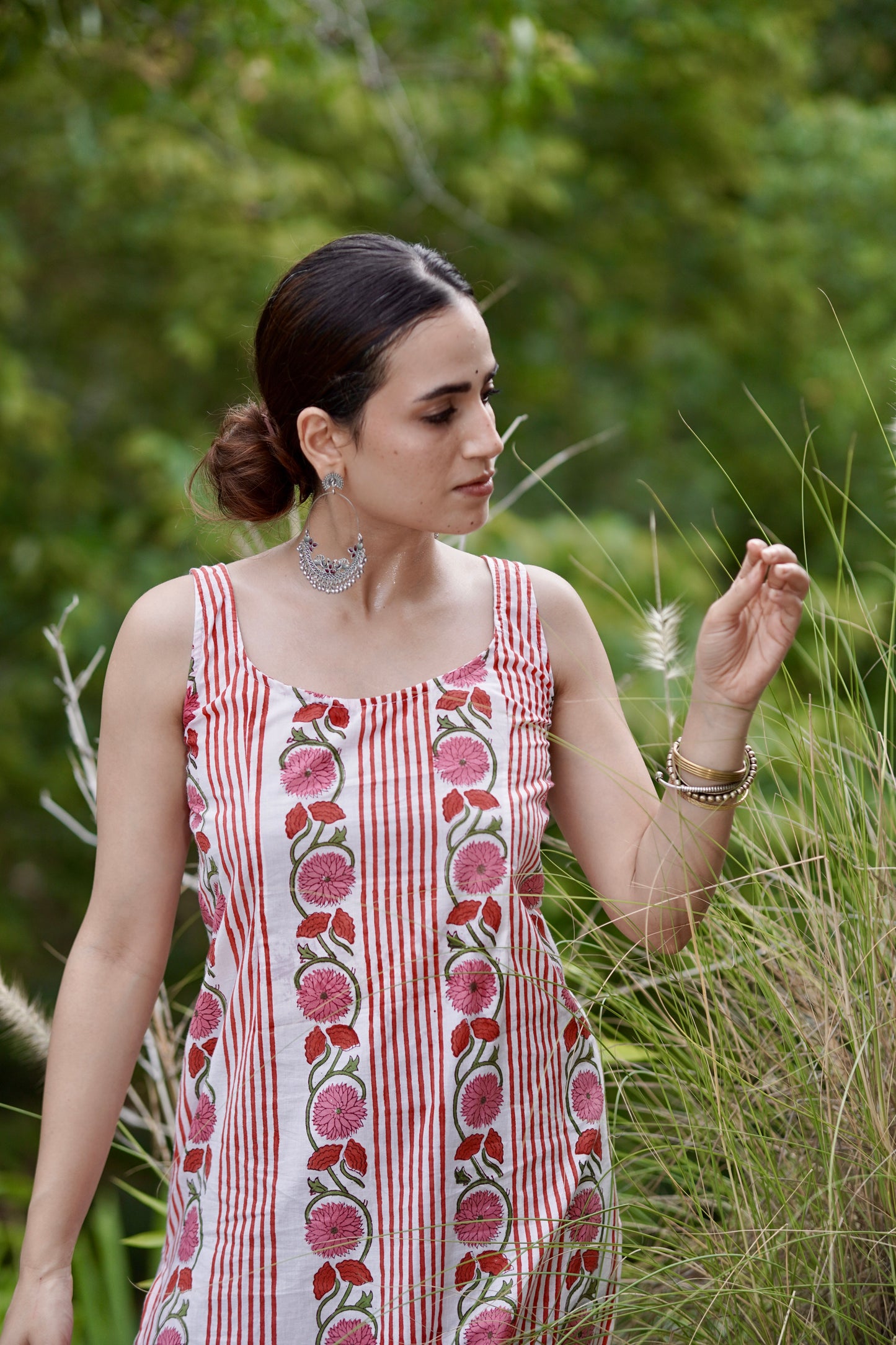 Handblock Printed Sleeveless Set