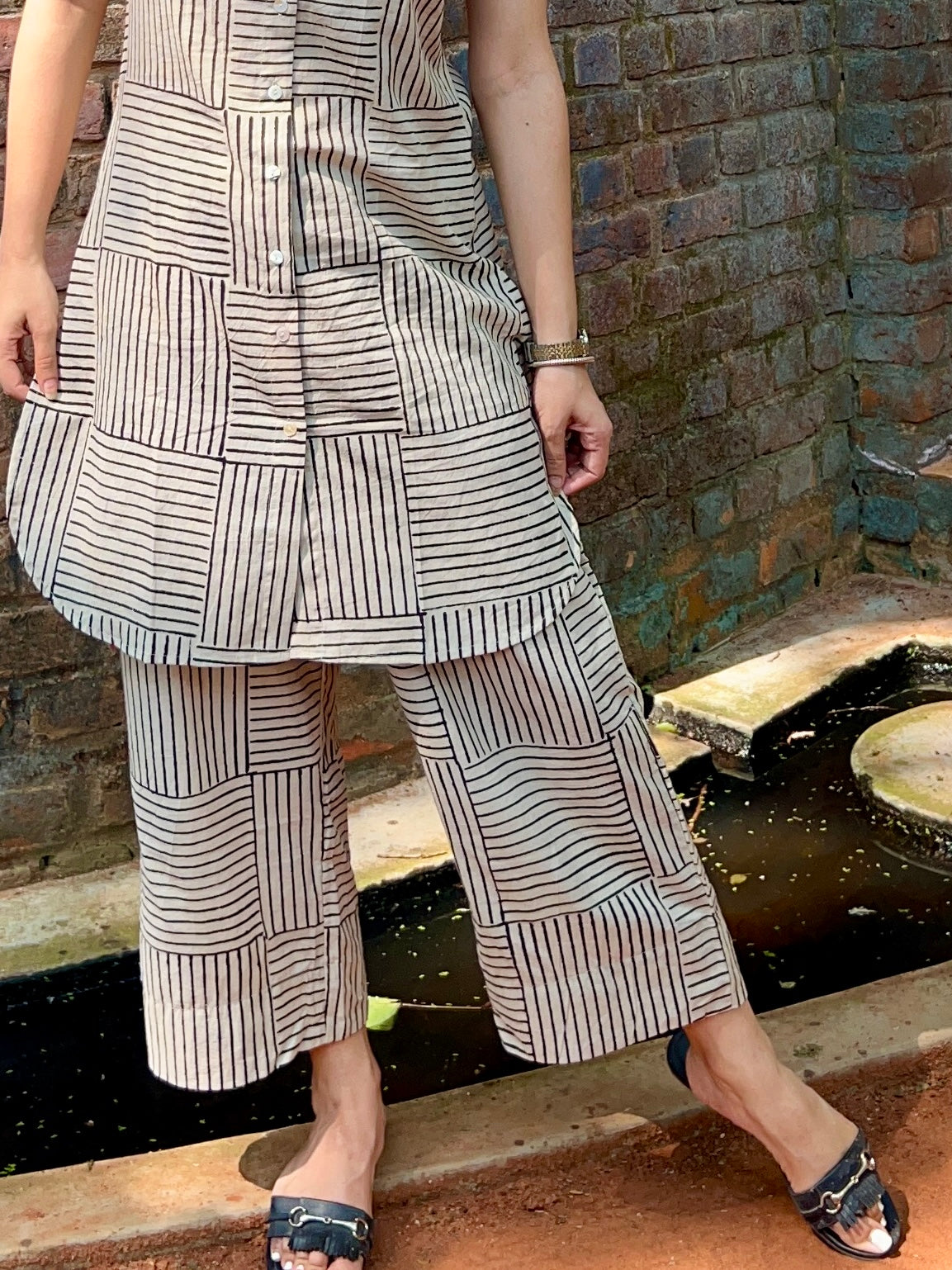 Halter Co-Ord Set - Stripes