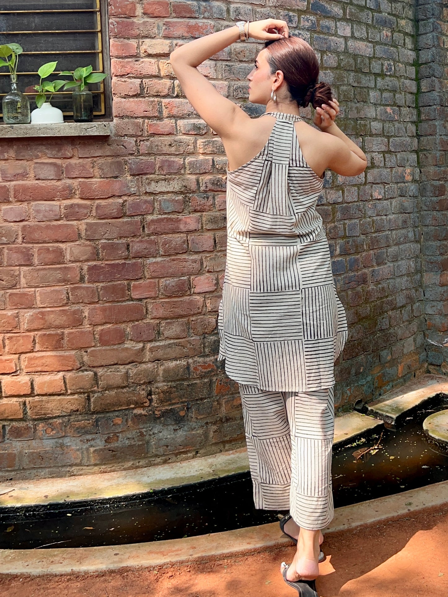 Halter Co-Ord Set - Stripes